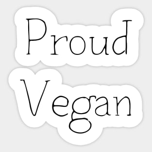 Proud Vegan Sticker